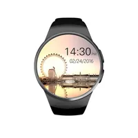 KW18 Akıllı Bluetooth Saat Tamamen Yuvarlak Android iOS Reloj Inteligente Inteligente Sim Kart Kalp Hızı Monitör Saati Mic Anti Lost2119