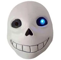 Máscaras de fiesta New Halloween Luminous Headgear Undatale Mask Sans Masca de ojo azul LED Niños Adultos Cos G22051938333328