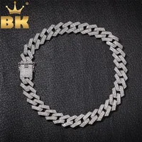 The Bling King 20 mm Prong Cuban Link Chains Collier Fashion Hiphop Jewelry 3 Row S Colliers Iced Out for Men 2202183068