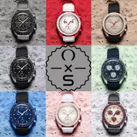 Moon Movement Watches hochwertige Bioceramic Planet Vollfunktion Chronograph Mens Uhren Luxusdesigner Uhr Limited Edition Master Uhren