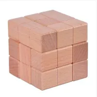 New Quality IQ Wooden Cube Puzzle 3D Mind Brain Teaser Soma Puzzles Game for Adults Kids193a