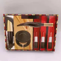 6pcs Set Makeup Set Cosmetic Bundle 3 Lipsticks 1 Mascara 1 Eyeliner 1 Kit de maquillage de cusion Gift328n