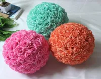 Tiffany Blue Wedding Decorations Artificial Rose Silk Flower Ball Centres de Ment Mint Decorative Hanging Flower Ball Wine Party 21031623102