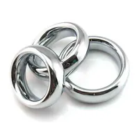 40 45 50mm Stainless Steel Chrome Weighted Penis Delay Glans Ejaculation Time Sex Toy Metal Cock Ring for Men male masturbation toys