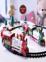 40 Weihnachtszug Set mit Lichtern und Sounds Weihnachtszug Set Railway Tracks Batteriegeschäfte Spielzeug Weihnachtsgeschenk für Kinder 28965233
