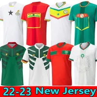 2022 Coupe du monde Ghana Maroc Jerseys de football S￩n￩gal Hakimi Saiss 22 23 Cameroun Maillot de Foot Ziyech National Team Kouyate Sarr Football Uniforms