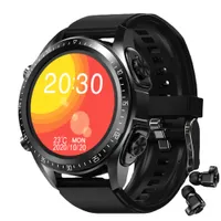 Yezhou JM03 Sports Smart Watch ve AirPods 2 İçinde 1 Tws Smart Watches Bluetooth kulaklık kan basıncı kan oksijen sağlığı