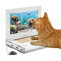 Möbel Laptop Interactive Paw Schleifplatte Kätzchen Katze Kratzpolster zum Schutz