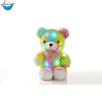 Тедди -медвежьи светильны плюшевая фаршированная игрушка со светодиодным светом; фаршированная игрушка плюшевого мишка со светодиодным светом; свет Teddy Bear Raibow Colors322T