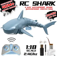2 4G Remote Control Simulation of Shark& Prank Toy 360 Degree Rotate Adjustable Speed 20 Minute Endurance Christmas Kid Boy Gift 2307s