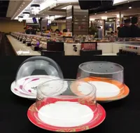 Plastikowa pokrywka do sushi naczynie kuchenne narzędzie bufetowe przenośnik pasek wielokrotnego użytku przezroczyste ciasto talerz pokrywka żywności