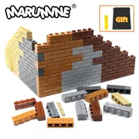 Marumine City Part 1x4 Dots 벽돌 15533 주택 벽 빌딩 블록 호환 학습 클래식 DIY MOC 교육 장난감 세트 Q0624300R