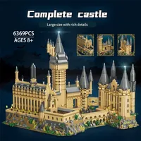 블록 MOC 6369pcs City Magic Medieval Castle Mini Model Building Micro Architecture Assemble Bricks Toys Children Gift 221109