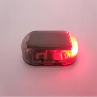 USB الطاقة الشمسية LED Car Alarm Light مكافحة التحذير وميض فلاش وميض مصباح فلاش مزيف الأحمر الأزرق 328B
