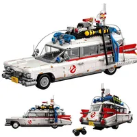 Blocs Blocs Vehicle 3D Modèle Toy High-Tech Car Ghostbusters Ecto-1 Assemblage Set Brick for Children's Toys Christmas Gifts Y220170A