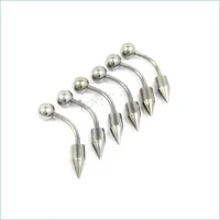 Eyebrow Jewelry Wholesale Stainless Steel Eyebrow Rings Body Jewelry Point Ball Nose Ring Titanium Piercing Nostril For Men Women Dr Dhmlj