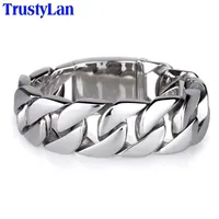 Trustylan Shiny Glossy 316L Edelstahl Herren Armbänder 20mm Weitkettenschmuckzubehör -Mann Armband 211124334d
