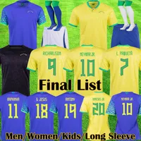 2022 2023 Voetbaltruien Camiseta Futbol Paqueta Braziliës Antony Equipment Vinicius Jr voetbalshirt Richarlison Kits Jesus Brasil 14884 Pele Maillot de foot