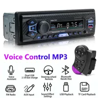 Car Radio Stereo Player BT5.0 Car MP3 Player 60W FM Radio Stereo Audio Music USB SD Voice Control with 4 way RCA output