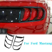 2pcs Carbon fiber ABS Rear Bumper Tail Light Lamp Cover For Ford Mustang 18 Exterior Accessories272k