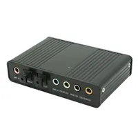 Verzend USB 2 0 Kanaal 5 1 Optische Toslink S PDIF Audio Sound Card Externe audioadapter Converter -PC Computer Laptop Sound Recording226D