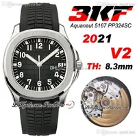 2021 3KF V2 5167A A324SC Automatic Mens Watch Steel Case D-Gray Texture Dial Edition Black Rubber Strap Puretime PTPP Swiss M275N