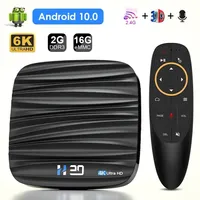 Defina a caixa superior AllWinner H6 TV WiFi 24G Bluetooth Smart Top Android 100 Box 4GB 64GB 6K Assistente de voz 221109