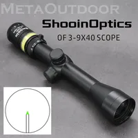 Shooin Optics Solar Green Fiber 3-9x40mm Scope 30mm 12.5 Inch Tube 1/4 MOA Hunting Shooting Riflescope