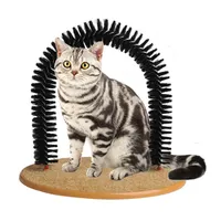 Combs Arch Grooming Scratcher Autohorro Massaje de juguete Scratching Pet Cat Scratches Cabeza de limpieza de cabello