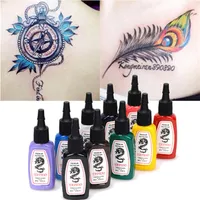 10 цветов бутылок татуировки чернильные пигментные наборы для татуировки Body Art 15 мл 1 2 унции Professinal красота тату