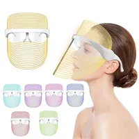 Ansiktsvårdsenheter 7 Färger LED -ljusterapi Mask Pon Antiaging Anti Wrinkle Rejuvenation Wireless Skin Beatuy 221109