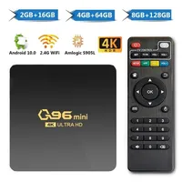Set Top Box Q96 Mini Smart TV Android 100 Amlogic S905L Quad Core 24G WIFI 4K 8GB128GB Media Player H265 Home Theater 221109