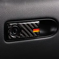 Autocollants en fibre de carbone co-pilote Boîte de rangement Poignée de bol Couvre-bol Trim de voiture pour Mercedes C classe W205 GLC Accessories229R
