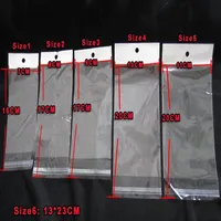 Poly Plastic Retail Bag Packaging Package Transparent Clear for Iphone 12 11 XR XS MAX X 7 6 Samsung S10 S20 Note 20 Leather Soft Hard 244G
