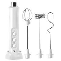 Food Waste Disposers Electric Milk Frother Handheld Coffee Frothing Wand Foamer 3 In 1 High Speeds Drink Mixer Portable Rechargeable Home Foam Maker 221110