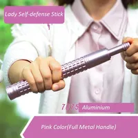 New Standard 21 in Outdoor Camping Hiking Light Engineering Mechancial Aluminium Tactical Telescopic Sticks for Lady Self-defense292s