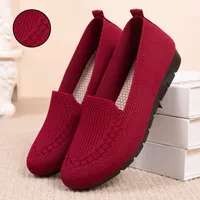Dress Shoes Casual Summer Mesh Breathable Shoes Women's Slip on Flat Shoes Ladies Loafers Comfortable Lightweight Sneaker Flats Footwear 221110