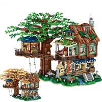 Loz 1033 Nieuwe product Tree House 4761pcs Mini Building Block Scene Model speelgoed voor kinderen Verjaardag Geschenk Q0624246LL