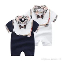 romper sets 2020 summer new styles Baby kids high quality cotton short sleeve romperbibs 2 sets 2 colors 6689819