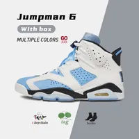 Zapatillas de baloncesto Jumpman 6S 6 Gold Hoops Sneakers Fashion Carmine Tinker British Phaki Tech Chrome White Off Black Infrarroured con caja