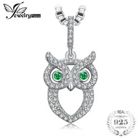 JewelryPalace Green Eyed 0 2CT Russe Simulate Simulater Emerald Pendant Collier 925 STERLING Silver 45cm Box Box Chain300U