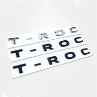 New Font Font Letters Emblem for T-ROC Car Tyling Reficting Middle Trunk Logo Stadge Sticker Chrome Matte Black Glossy Black245u