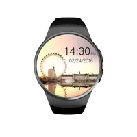 KW18 Akıllı Bluetooth Saat Tamamen Yuvarlak Android iOS Reloj Inteligente Inteligente Sim Kart Kalp Hızı Monitör Saati Mic Anti Lost2311