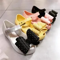 Mini Melissa Big Bow Jelly Shoes Girl039s Fashion Sister Summer Sandals Kids High Quality Princess Beach Sandals HMI045 2204094028434