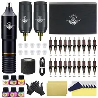 Tattoo Guns Kits drahtlose Maschine Set Complete Kit Rotary Stift mit Patronennadeln permanente Make -up -Lieferungen 221109