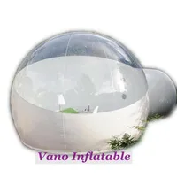 Casa de burbujas blancas Diámetro de domo transparente inflable 3m 4m para vacaciones Factory Use Whole Blower254e