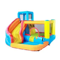 Hippo Bouncy Castle Children's Trampoline Home Trampoline Indoor and Outdoor Water Slide Slide Rock Rock Claughty Castle Gift I2620