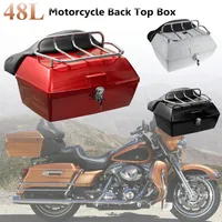 48L Universal Motorcycle Heck Aufbewahrungsbox Heck Gep￤ck Trunk H￼lle Toolbox Scooter Motorrad2521