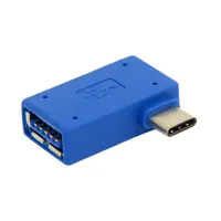 USB 3 1 USB-C Tipo C para USB 3 0 Adaptador OTG feminino 90 graus Right Angulado para o laptop celular268m