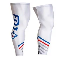 2018 Groupama FDJ Pro Team Cycling Leg Warmer Spandex Coolmax Lycra UV Protection Tames-XXL216Z